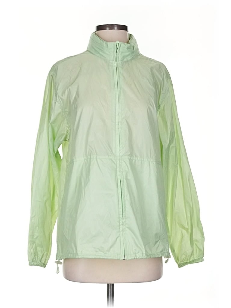 Pre-owned Lands' End Windbreaker Jacket In Green