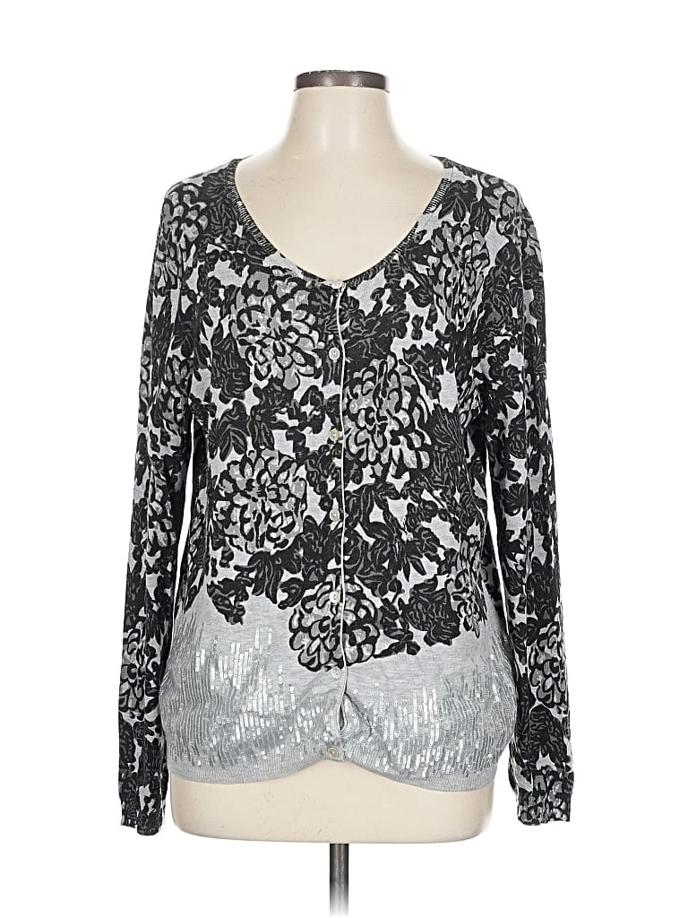 Pre-owned Michael Michael Kors Cardigan Sweater In Silver