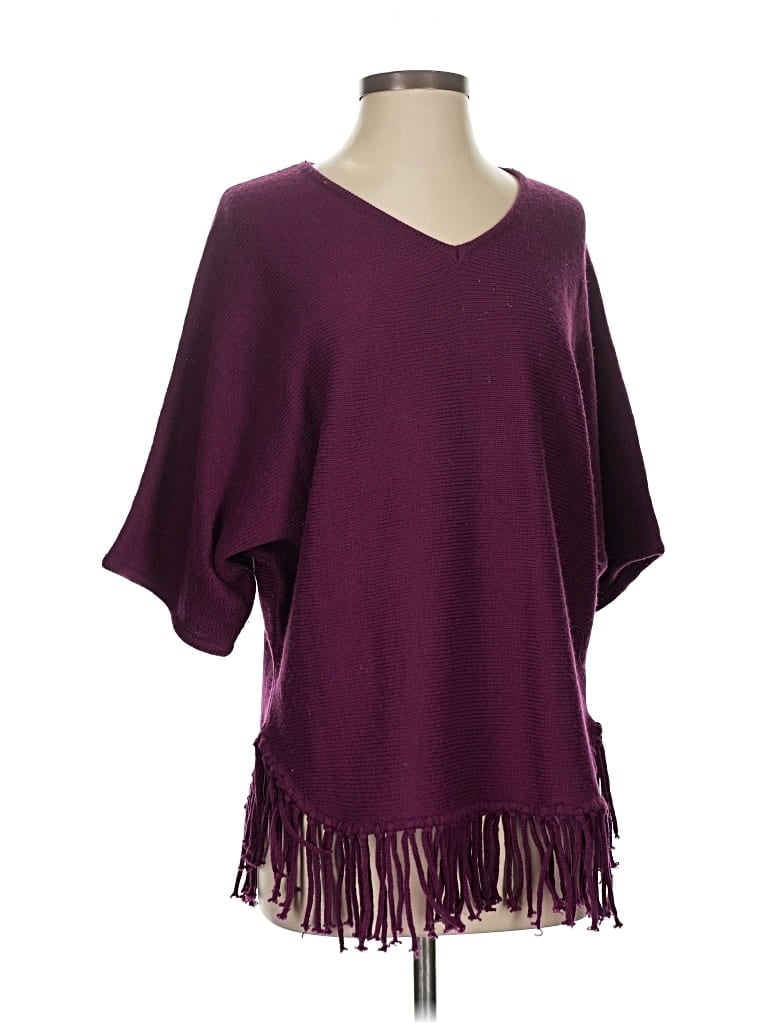 Pre-owned Ny Collection Pullover Sweater In Burgundy