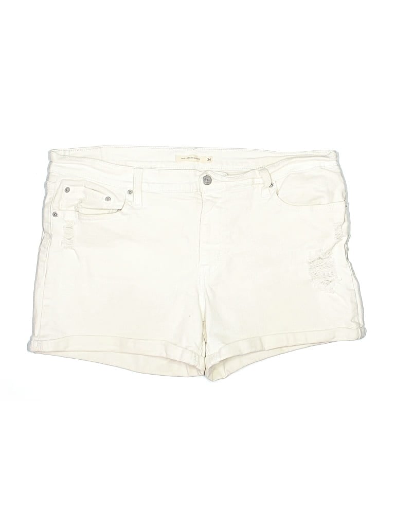 Pre-owned Levi's Denim Shorts In White