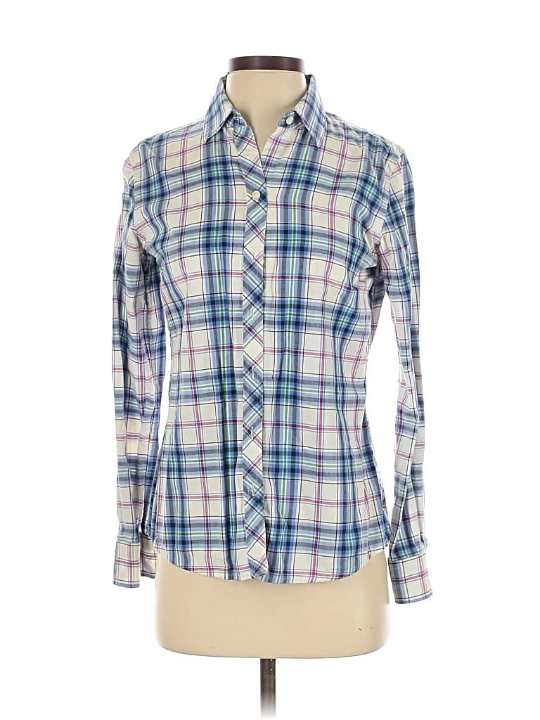 Pre-owned Banana Republic Long Sleeve Button Down Shirt In Blue