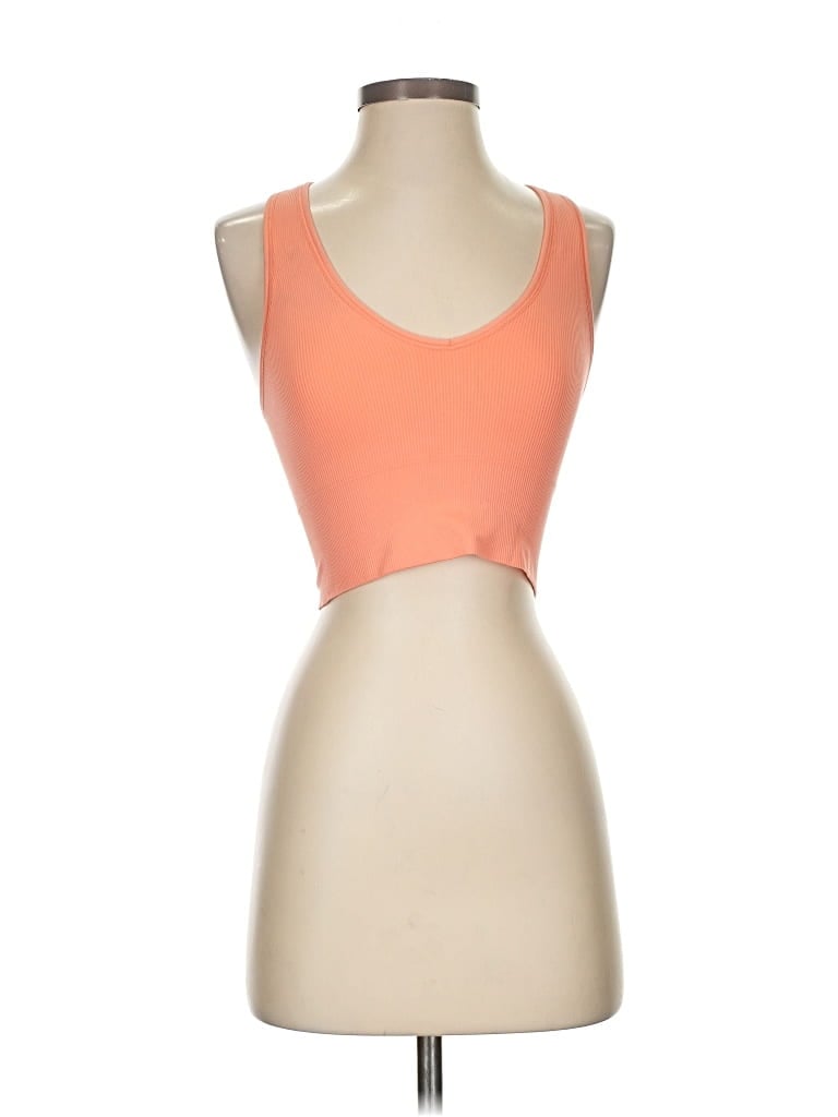 Pre-owned Athleta Tank Top Orange Strapless Neckline Tops