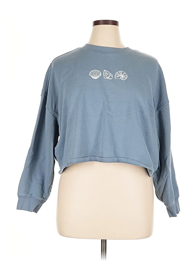 Pre-owned Wild Fable Sweatshirt In Blue