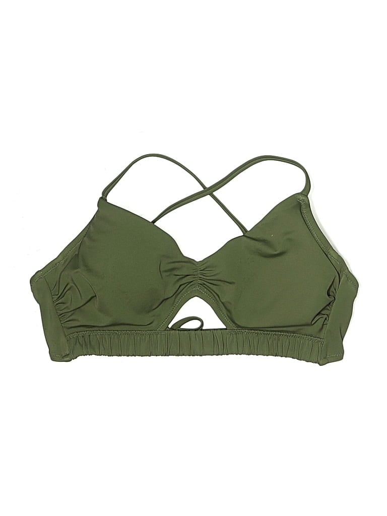 Pre-owned Shade & Shore Swimsuit Top Green Swimwear