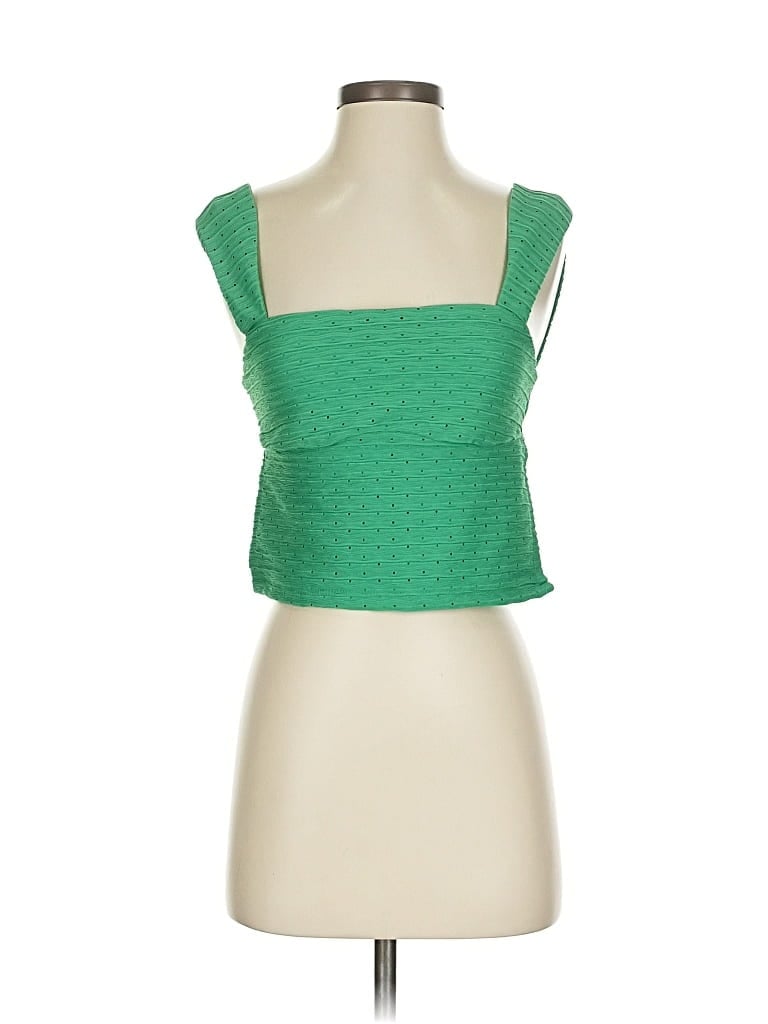 Pre-owned Shein Sleeveless Top Green Square Neckline Tops