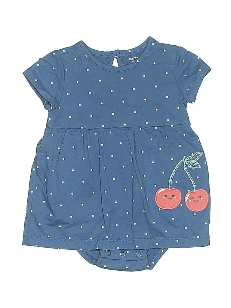 Pre-owned Carter's Babies' Short Sleeve Onesie In Blue
