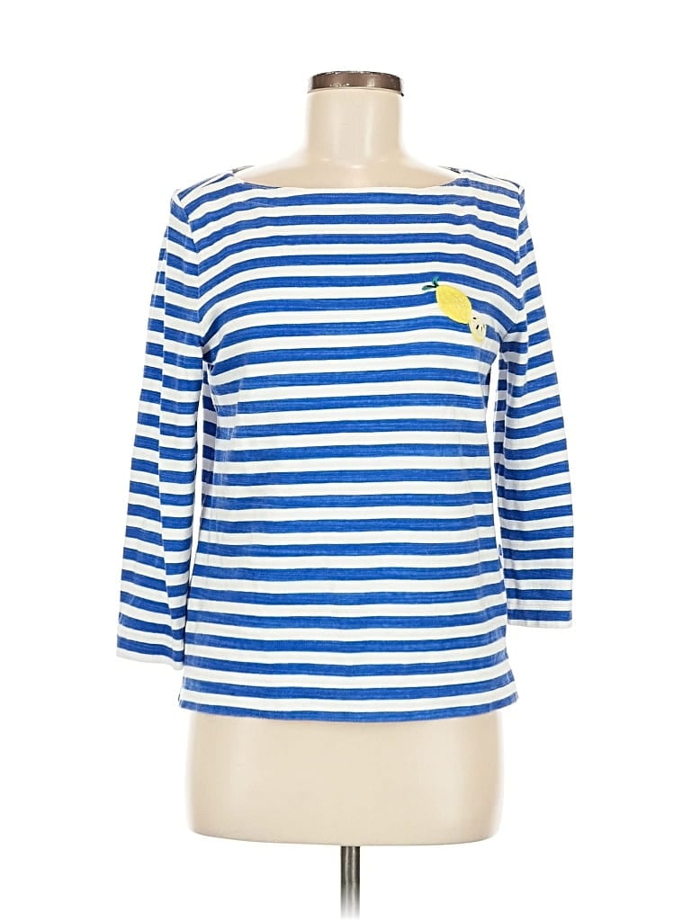 Pre-owned Ann Taylor Loft 3/4 Sleeve T-shirt In Blue