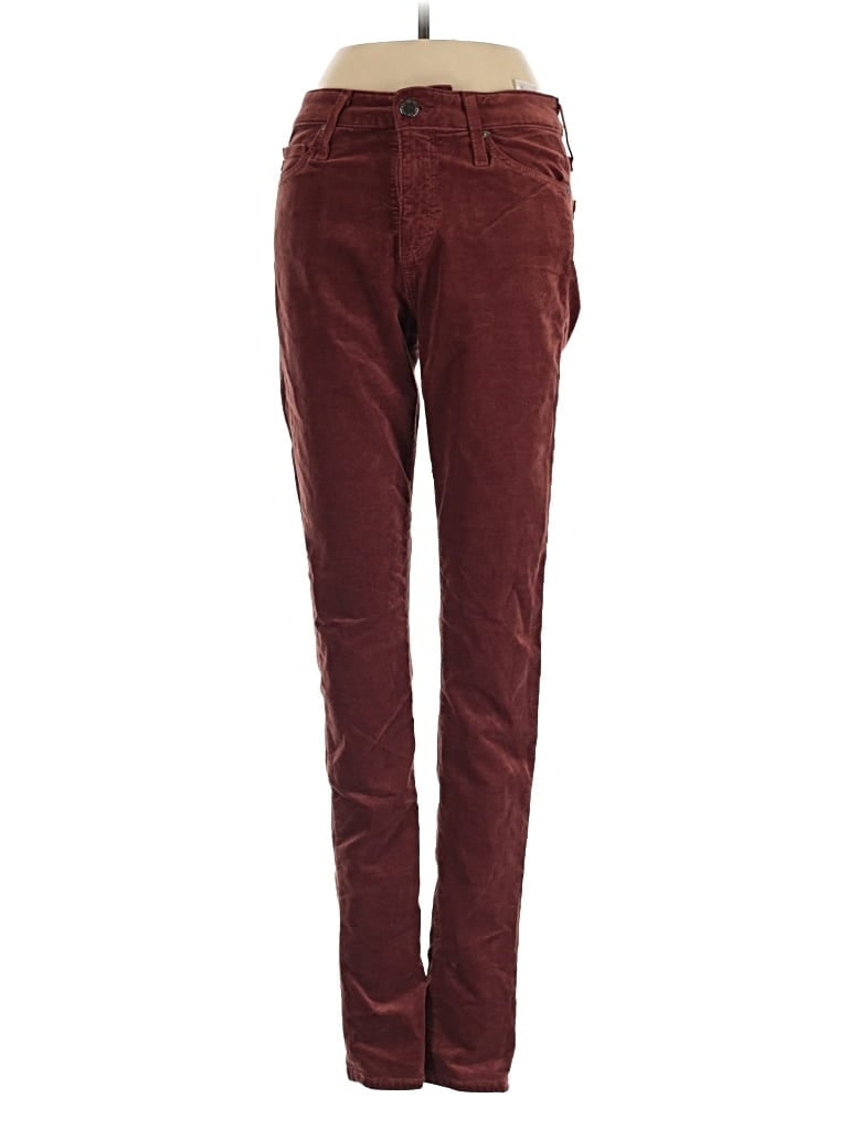 Pre-owned Adriano Goldschmied Jeggings In Burgundy