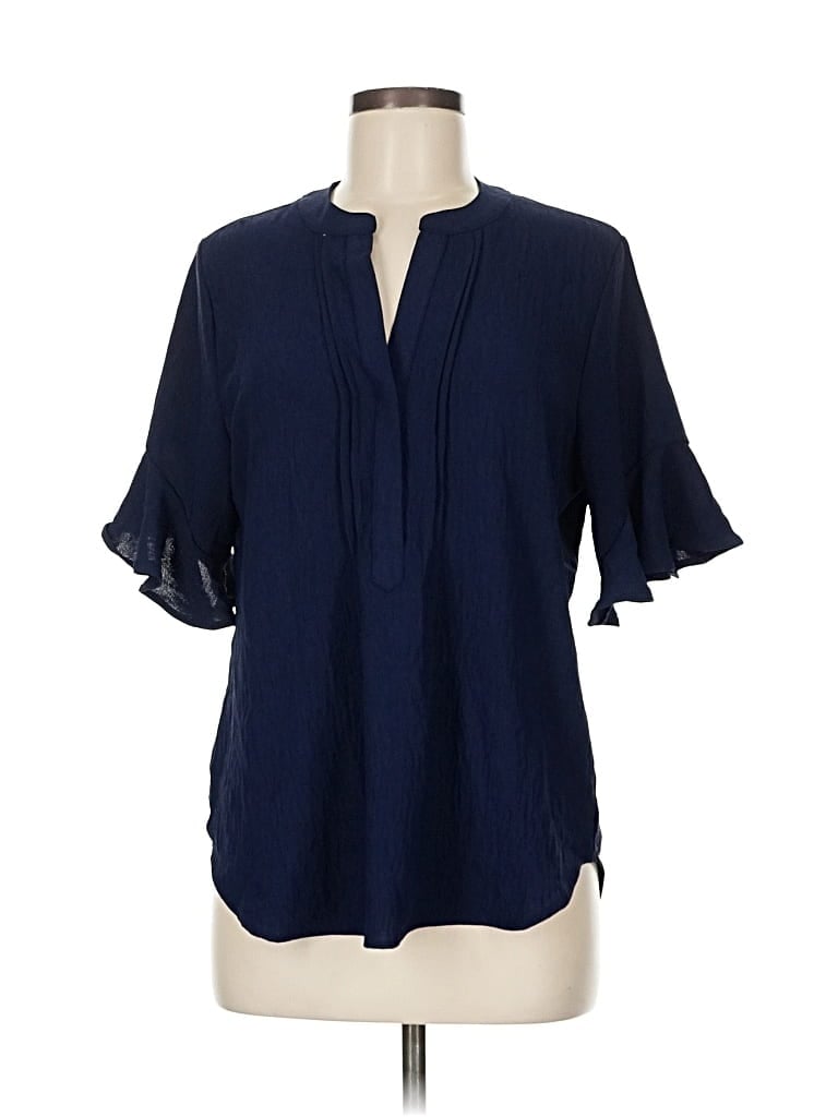 Blooming Jelly Short Sleeve Blouse In Blue
