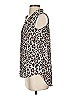 H&M 100% Recycled Polyester Animal Print Brown Sleeveless Blouse Size 2 - photo 5