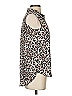 H&M 100% Recycled Polyester Animal Print Brown Sleeveless Blouse Size 2 - photo 4