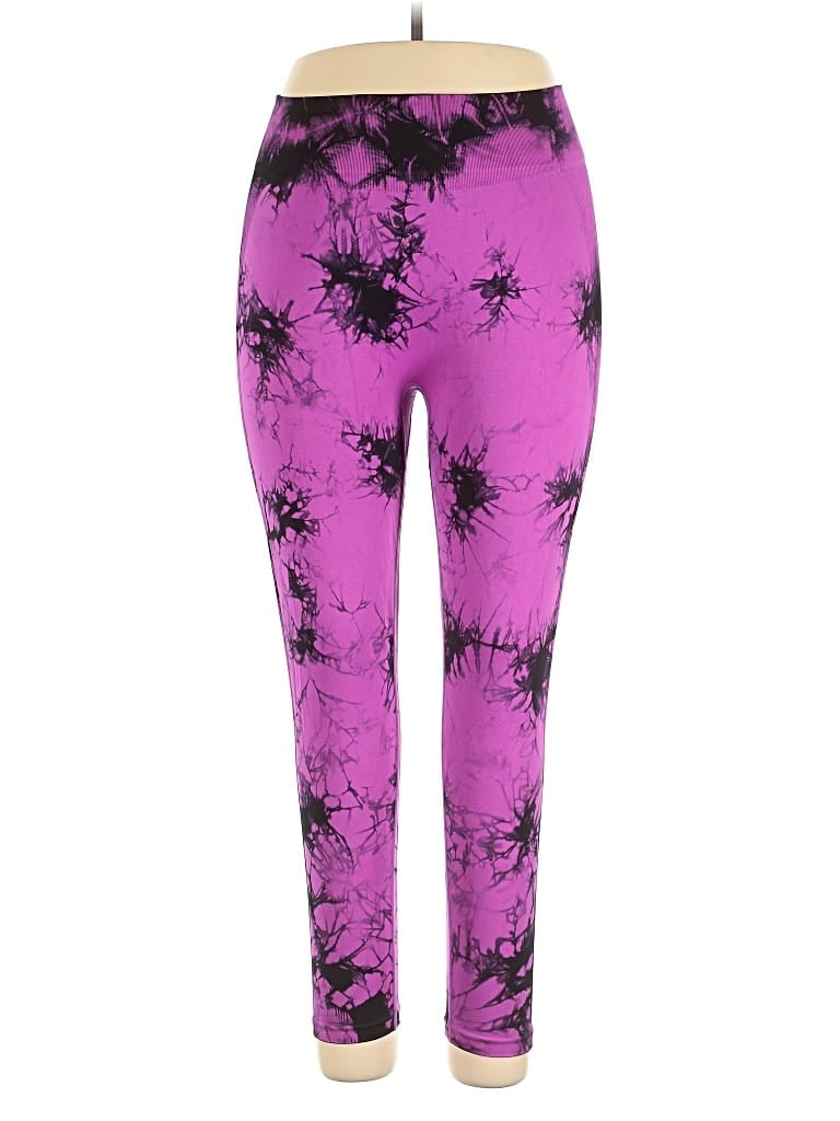 Pre-owned Nux Leggings In Purple