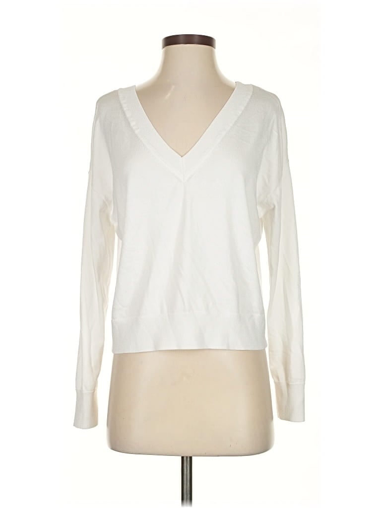 Pre-owned Express Pullover Sweater In White