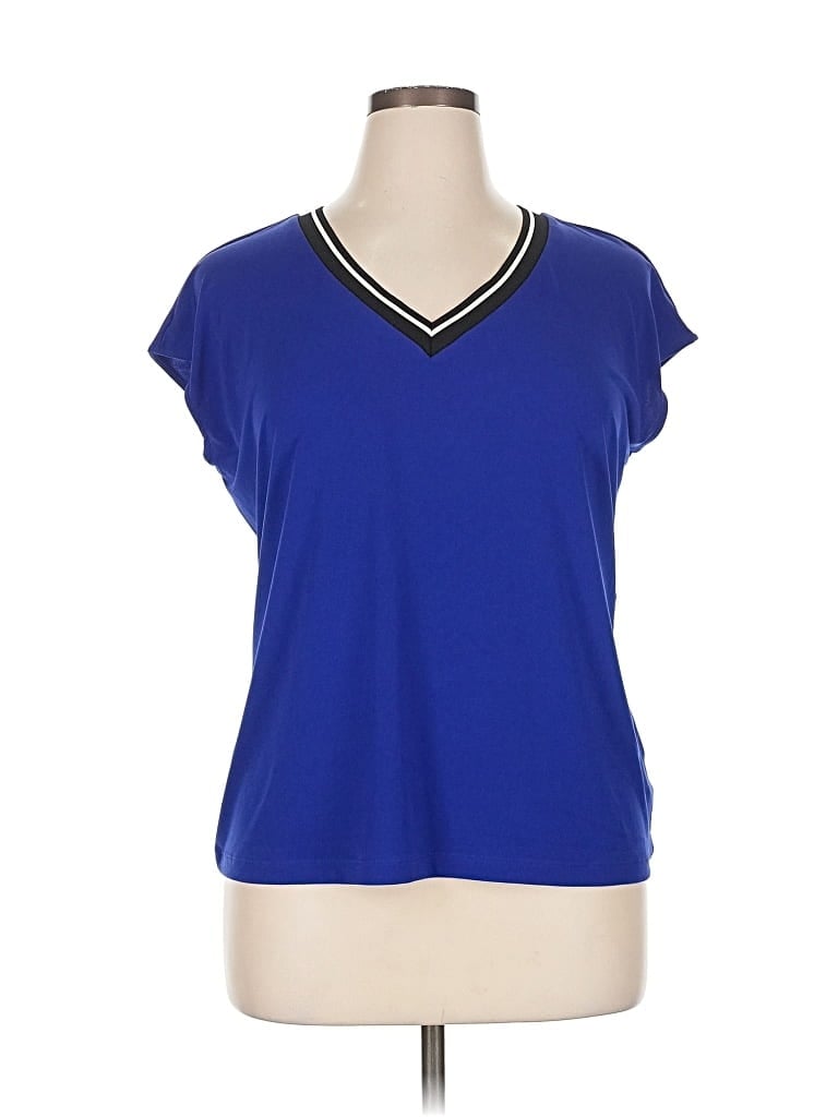 Pre-owned Worthington Short Sleeve T-shirt In Blue