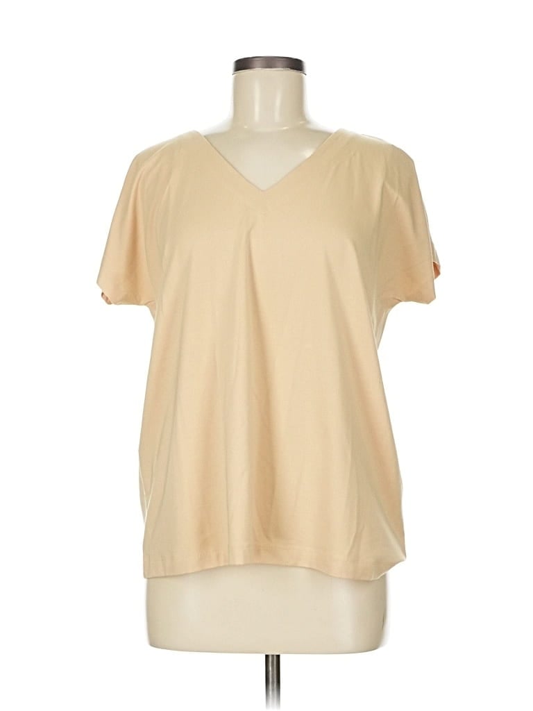 Pre-owned Jjill Short Sleeve T-shirt In Brown