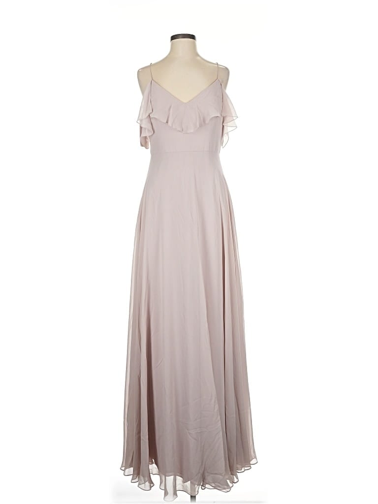 Pre-owned Jenny Yoo Collection Cocktail Dress In Gray