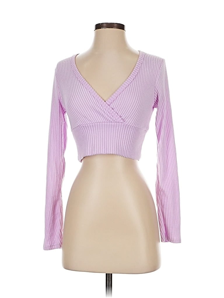 Pre-owned Wild Fable Long Sleeve Top Pink Sweetheart Neckline Tops