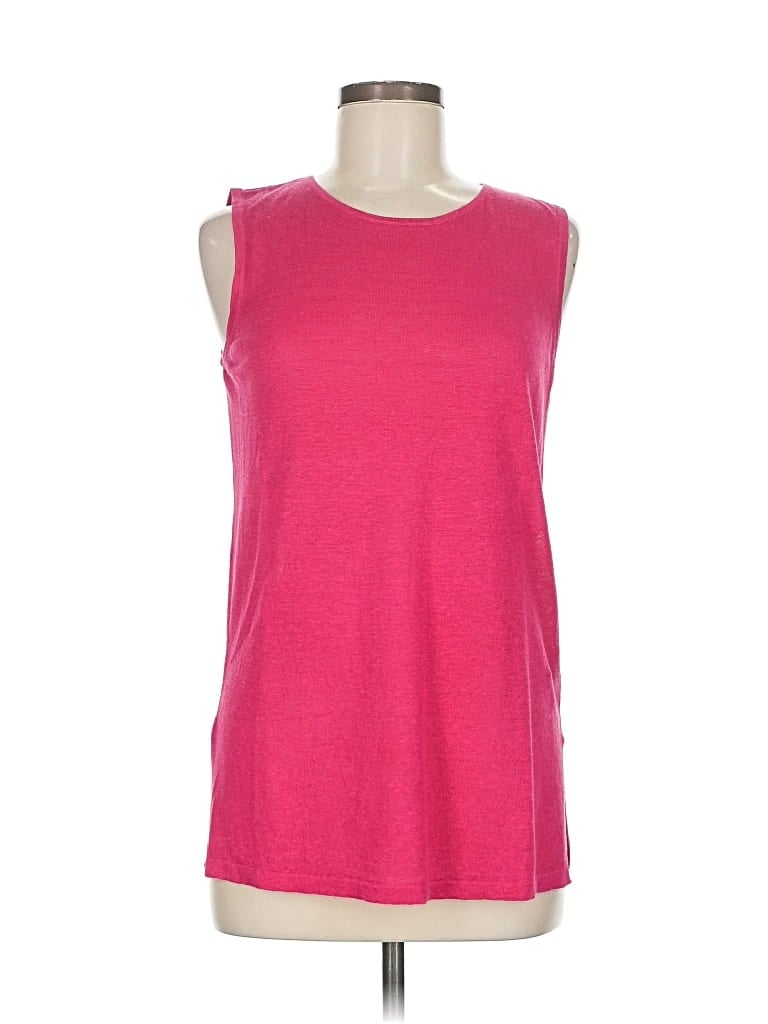Pre-owned Saks Fifth Avenue Sleeveless T-shirt In Pink