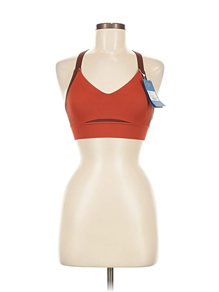Pre-owned Brooks Tank Top Orange Halter Neckline Tops