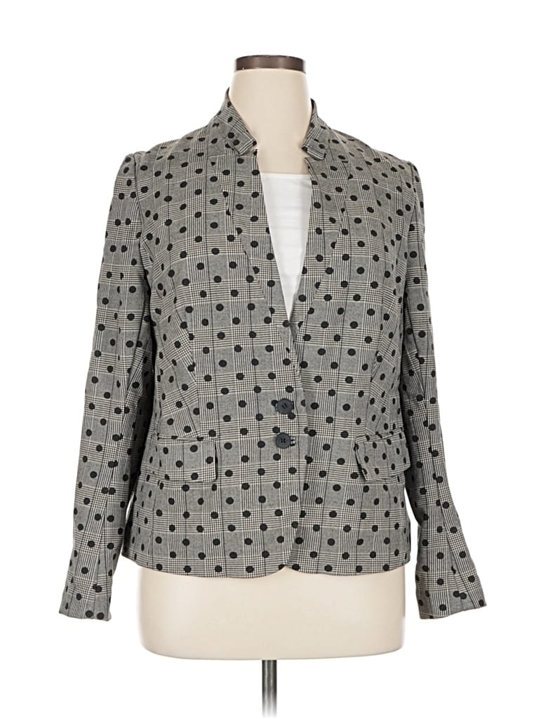 Pre-owned Lane Bryant Blazer Jacket In Gray