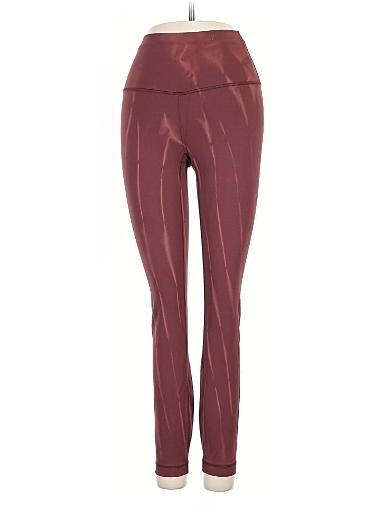 Pre-owned Lululemon Athletica Active Pants In Burgundy