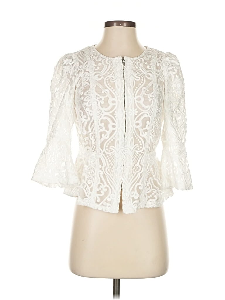 Pre-owned Inc International Concepts Jacket In White