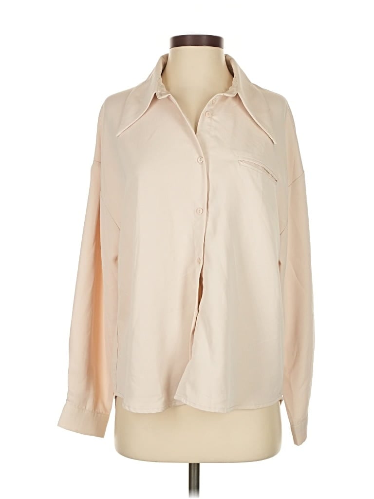 Pre-owned Assorted Brands Long Sleeve Blouse In Brown