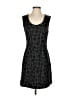 Poleci Graphic Black Casual Dress Size 4 - photo 1