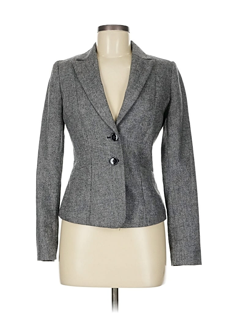 Pre-owned H&m Blazer Jacket In Gray