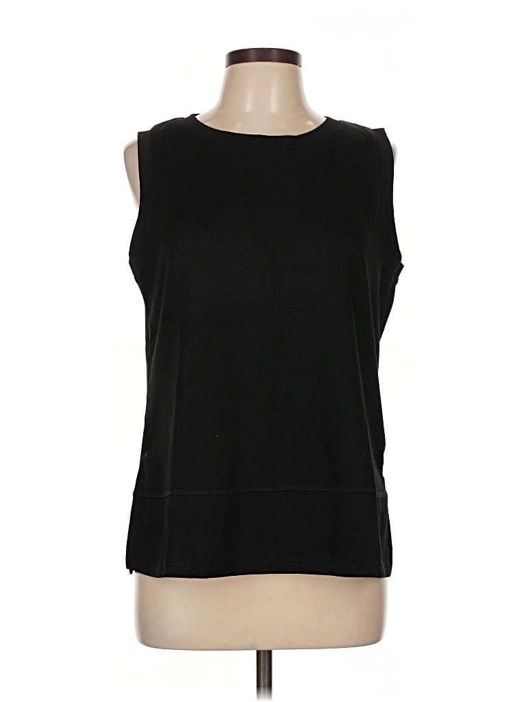 Xieerduo Sleeveless Top Black Boatneck Tops