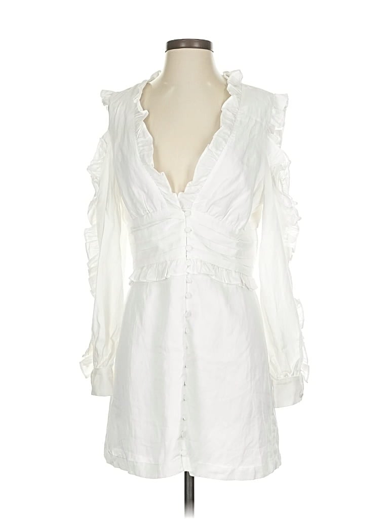 Pre-owned L'academie Los Angeles Cocktail Dress In White