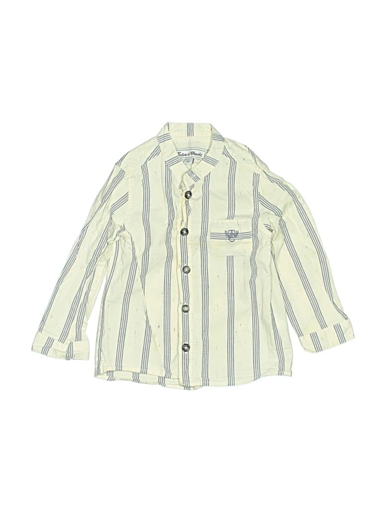 Pre-owned Tartine Et Chocolat Kids' Long Sleeve Button Down Shirt In Green