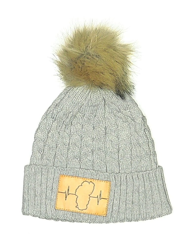 Pre-owned Assorted Brands Beanie Hat In Gray