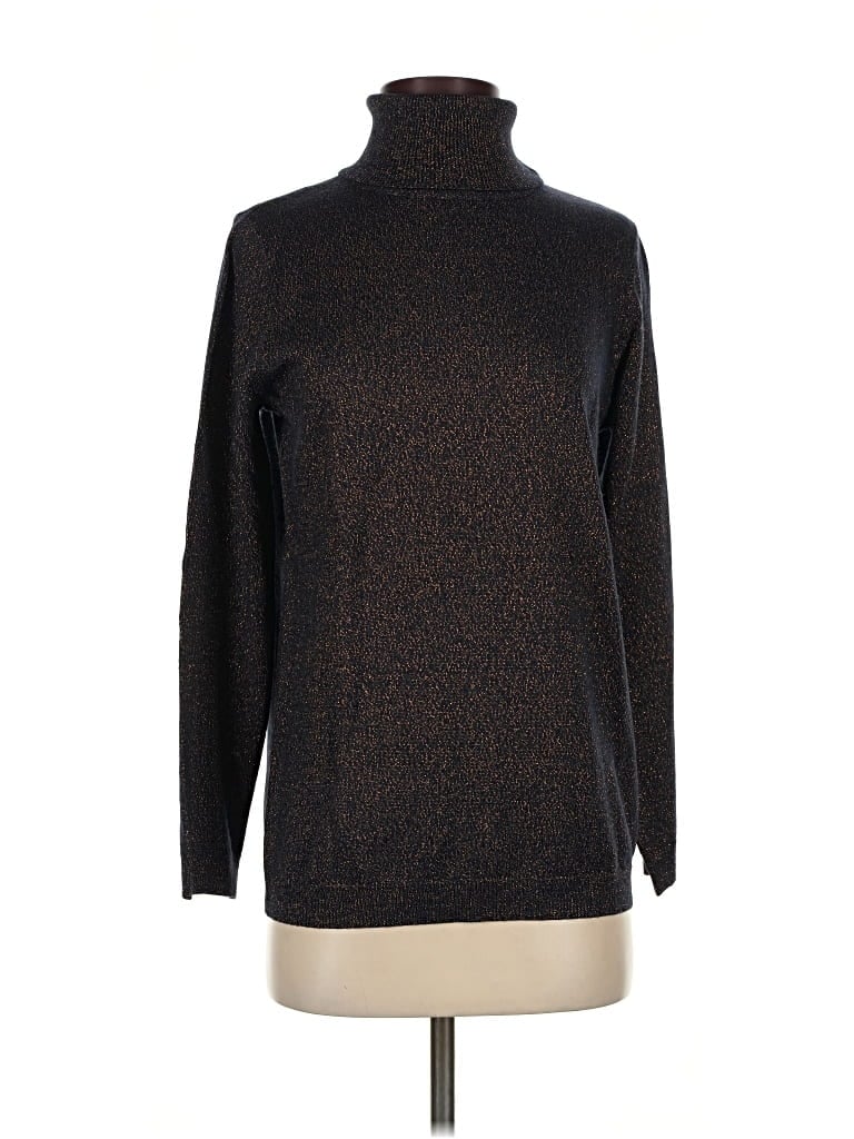 Pre-owned Susan Graver Turtleneck Sweater In Brown