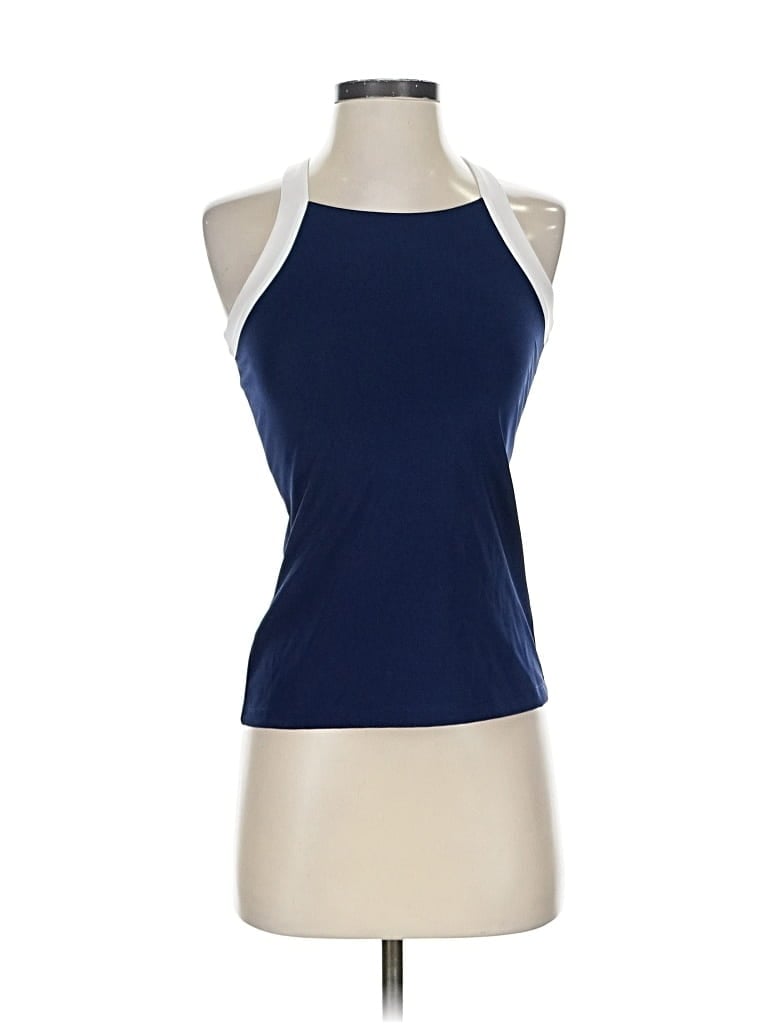 Pre-owned Tail Tank Top Blue Halter Neckline Tops