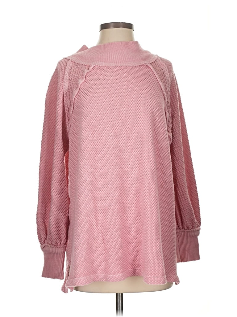 Pre-owned We The Free Turtleneck Sweater In Pink