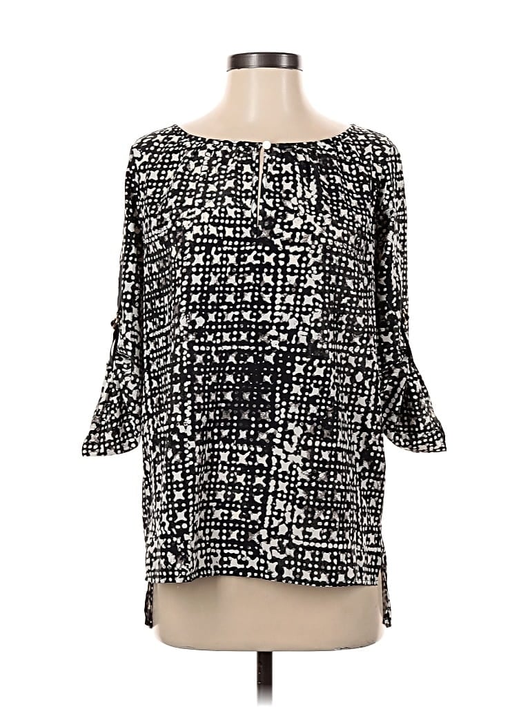 Pre-owned Michael Michael Kors 3/4 Sleeve Blouse In Black