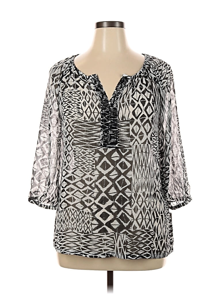 Laura Ashley 3/4 Sleeve Blouse In Multi