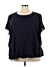 Lands' End 100% Polyester Black Short Sleeve Top Size 32w - photo 1