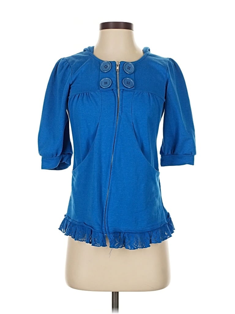 Pre-owned Miss Chievous Zip Up Hoodie In Blue