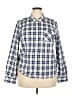 UNTUCKit 100% Cotton Plaid Blue Long Sleeve Button-Down Shirt Size 18 - photo 1