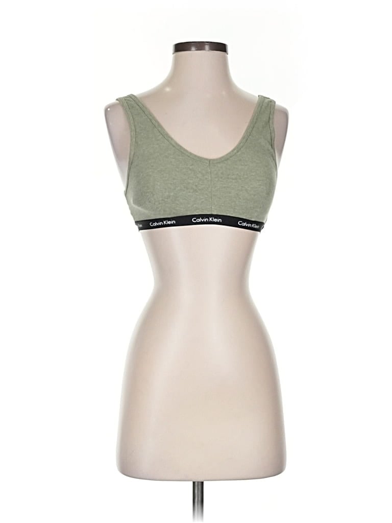 Pre-owned Calvin Klein Sports Bra In Green