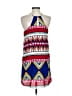Buttons 100% Polyester Graphic Blue Casual Dress Size S - photo 2