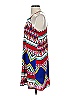 Buttons 100% Polyester Graphic Blue Casual Dress Size S - photo 5
