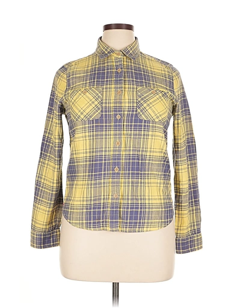Pre-owned American Eagle Outfitters Long Sleeve Button Down Shirt In Yellow