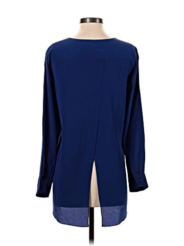 BCBGMAXAZRIA Long Sleeve Silk Top (view 2)