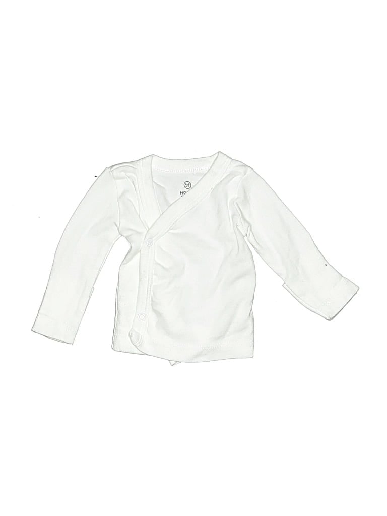 Pre-owned Honest Baby Clothing Kids' 3/4 Sleeve T-shirt In White