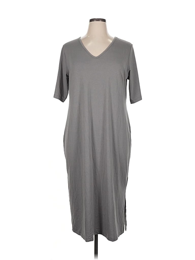 Pre-owned Attitudes By Renee Casual Dress In Gray