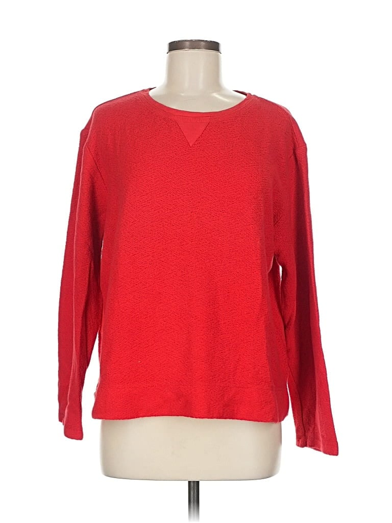 Pre-owned Chico's Design Pullover Sweater In Red