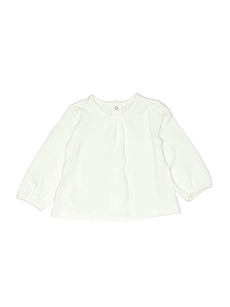 Pre-owned Mayoral Babies' Long Sleeve Polo Shirt In White